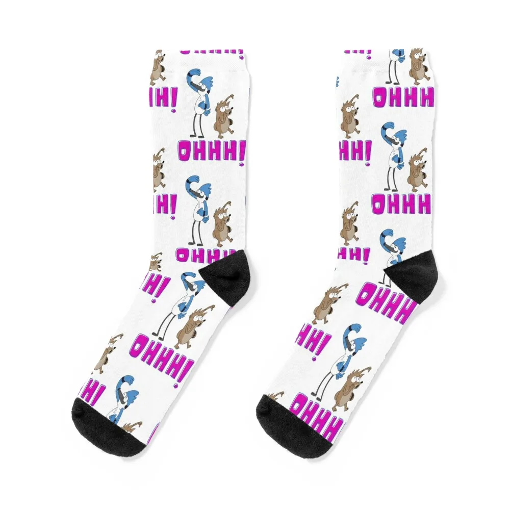 

mordecai and the rigbys Sticker Socks anime christmass gift football Wholesale Socks Male Women's