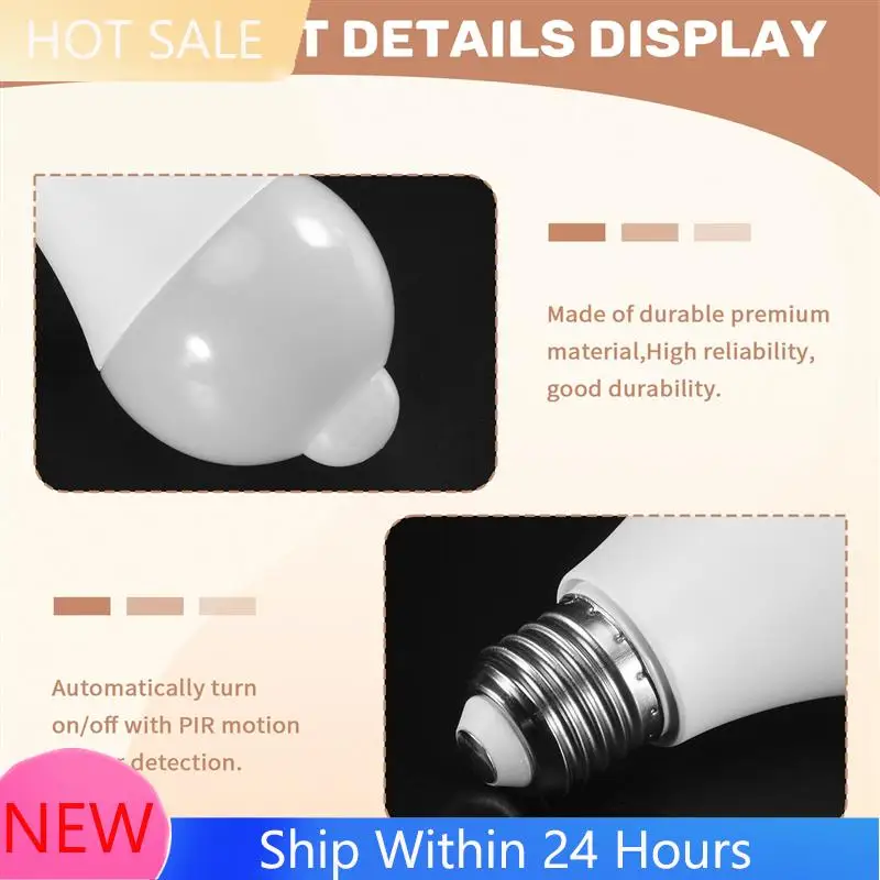 

2025 Trend85-265V E27 PIR Motion Sensor Lamp 12W Bulb With Motion Sensor Infrared Motion Detector Security Light
