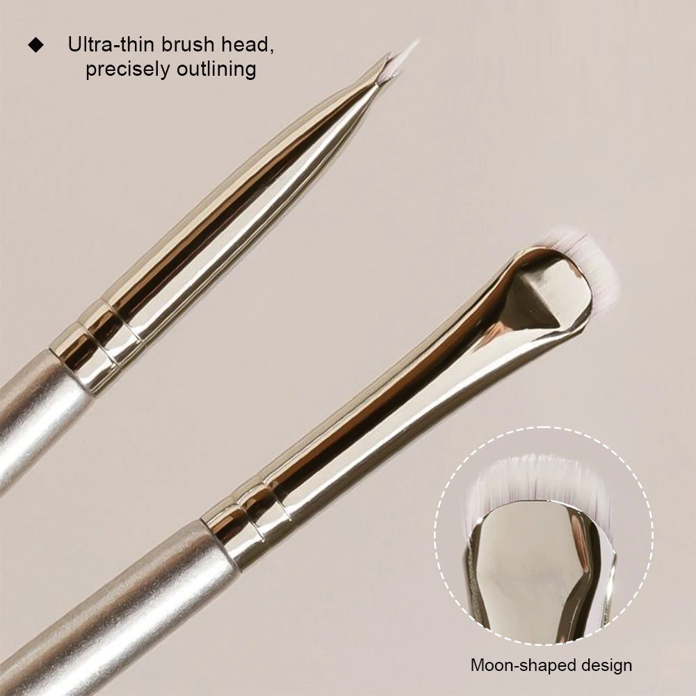 الهلال كحل الرابض دودة القز فرشاة عيون أسفل إلى التفاصيل الحاجب فرشاة ظلال العيون شقة رقيقة جدا فرشاة للمكياج الجفن #3