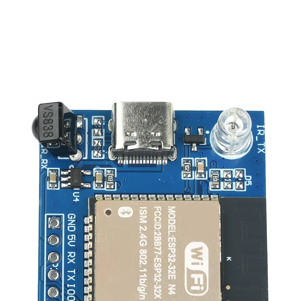 ESP32 ESP32E-N4 Infrared Transmitter Receiver Module NEC Command WiFi Transparent Transmission Module Development Board Type-C