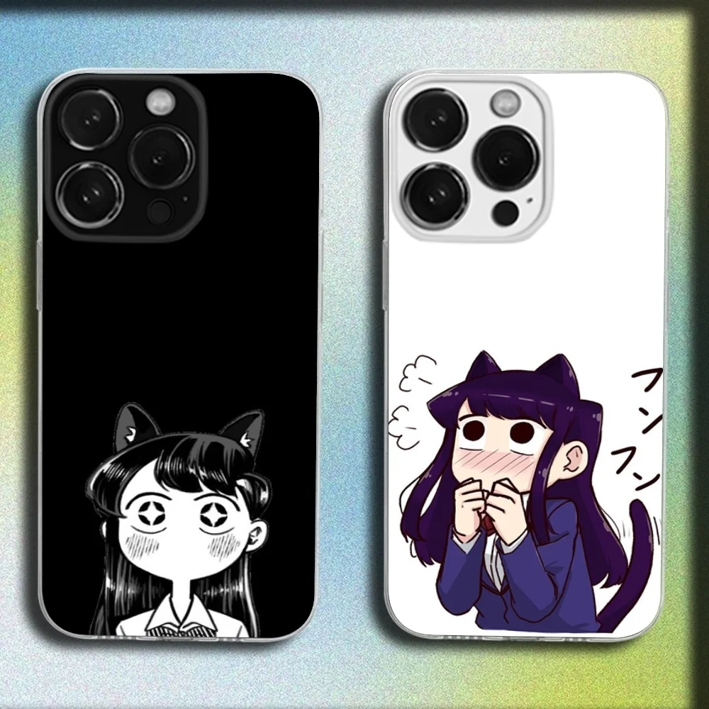 

Komi-san wa Komyushou Desu Phone Case For iPhone 16,15,14,13,12,11 Plus,Pro,Max,XR,XS,Plus,SE,Mini Transparent Soft Cover
