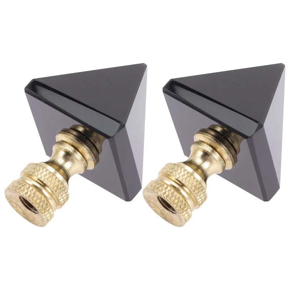 

2Pcs Lamp Finials Metal Crystal Decorative Caps for Table Floor Lamps Vintage Retro Light Knob Lamp Shade Holder Light Accessory