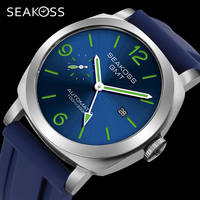 SEAKOSS GMT Diving Automatic Mechanical Watches Men 1963 ST2557 Seagull Movement 316L Super Luminous Calendar 10Bar Wristwatches