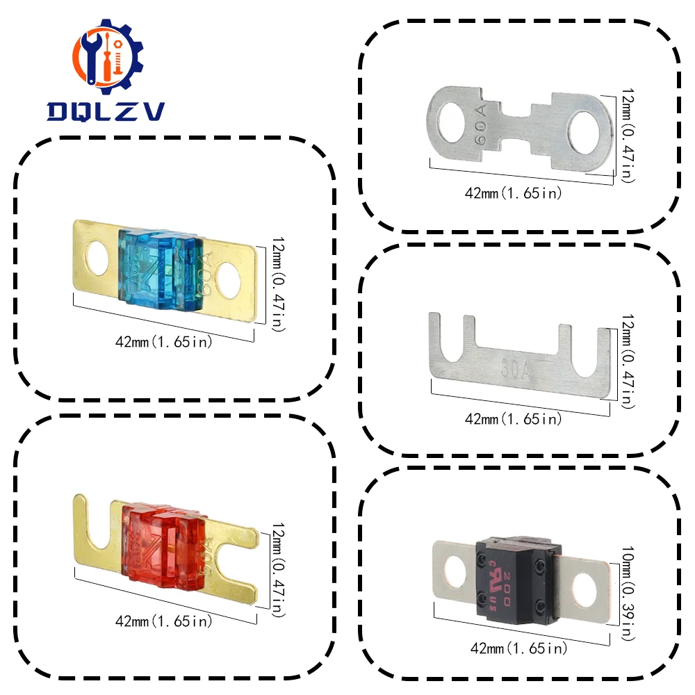 Portafusibles Midi de 1 vía, PLACA DE SEGURIDAD DE ANS-H, Base de coche, caja de fusibles tipo perno, 20A, 50A, 70A, 80A, 100A, 150A, 175A, 200A,