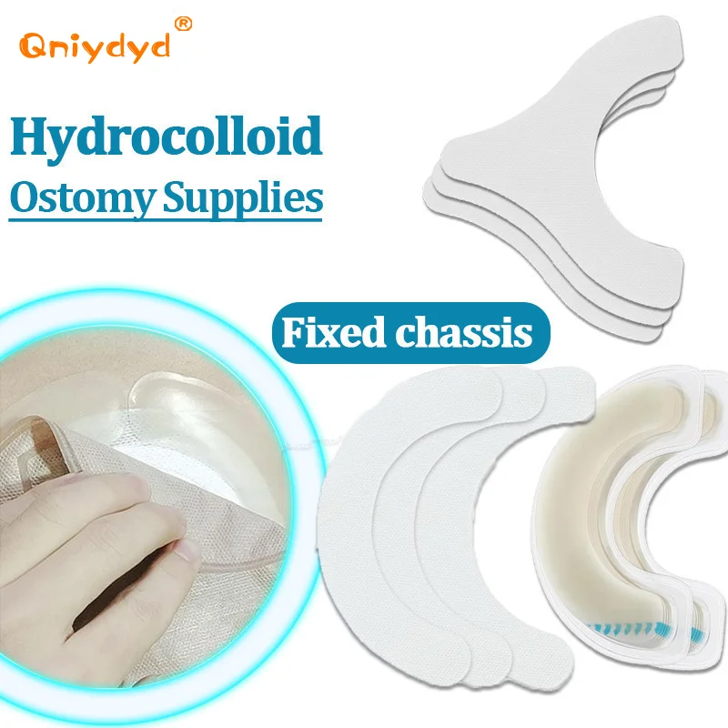 Ostomy Barrier Strips Hydrocolloid Adhesive Seal Extender Strip for Colostomy Bags Curved Ileostomy Tape for Stoma Urostomy Bag