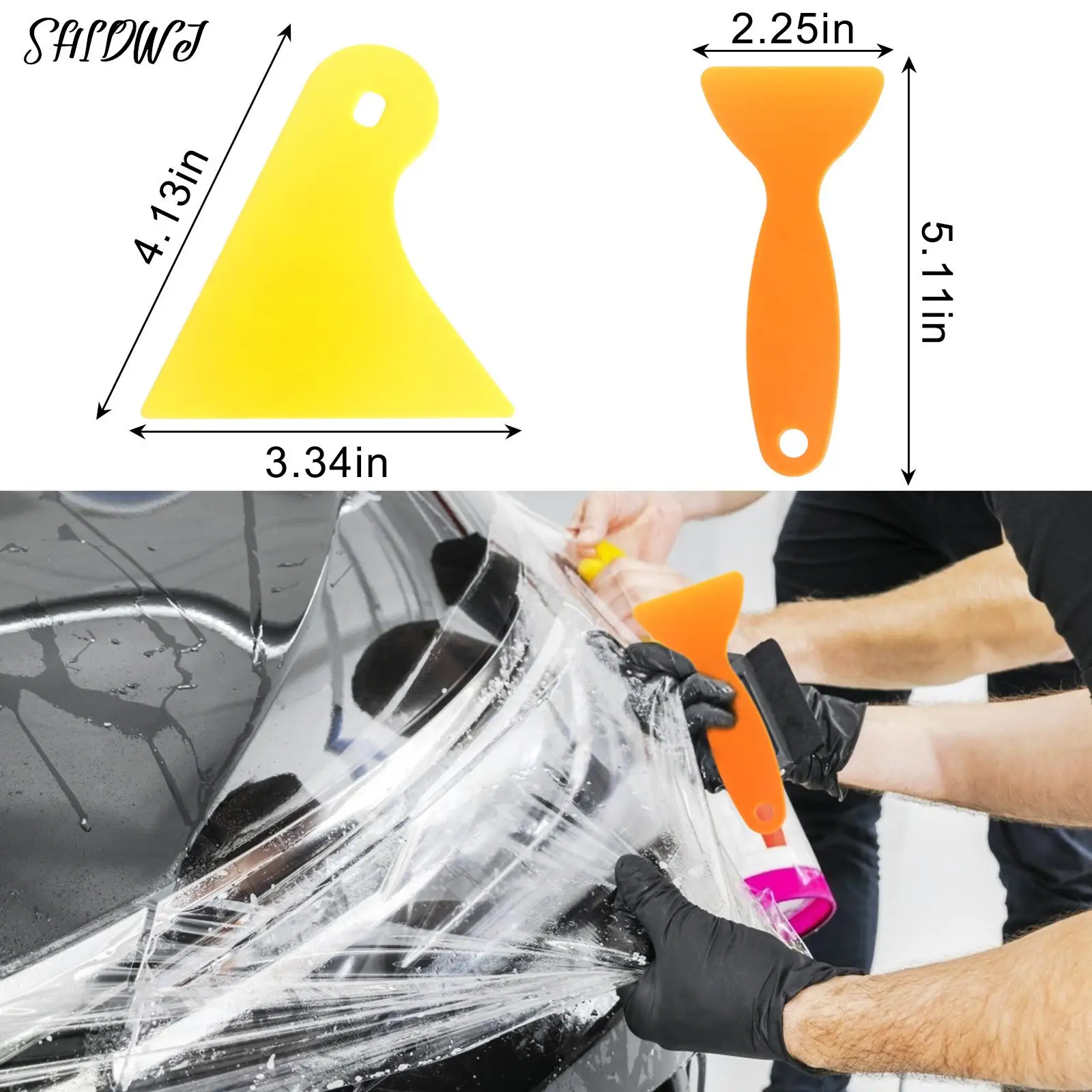 Kit de herramientas de envoltura de película de coche, espátula de vinilo, juego de espátula, raspador, cortador para tinte de ventana de vehículo,