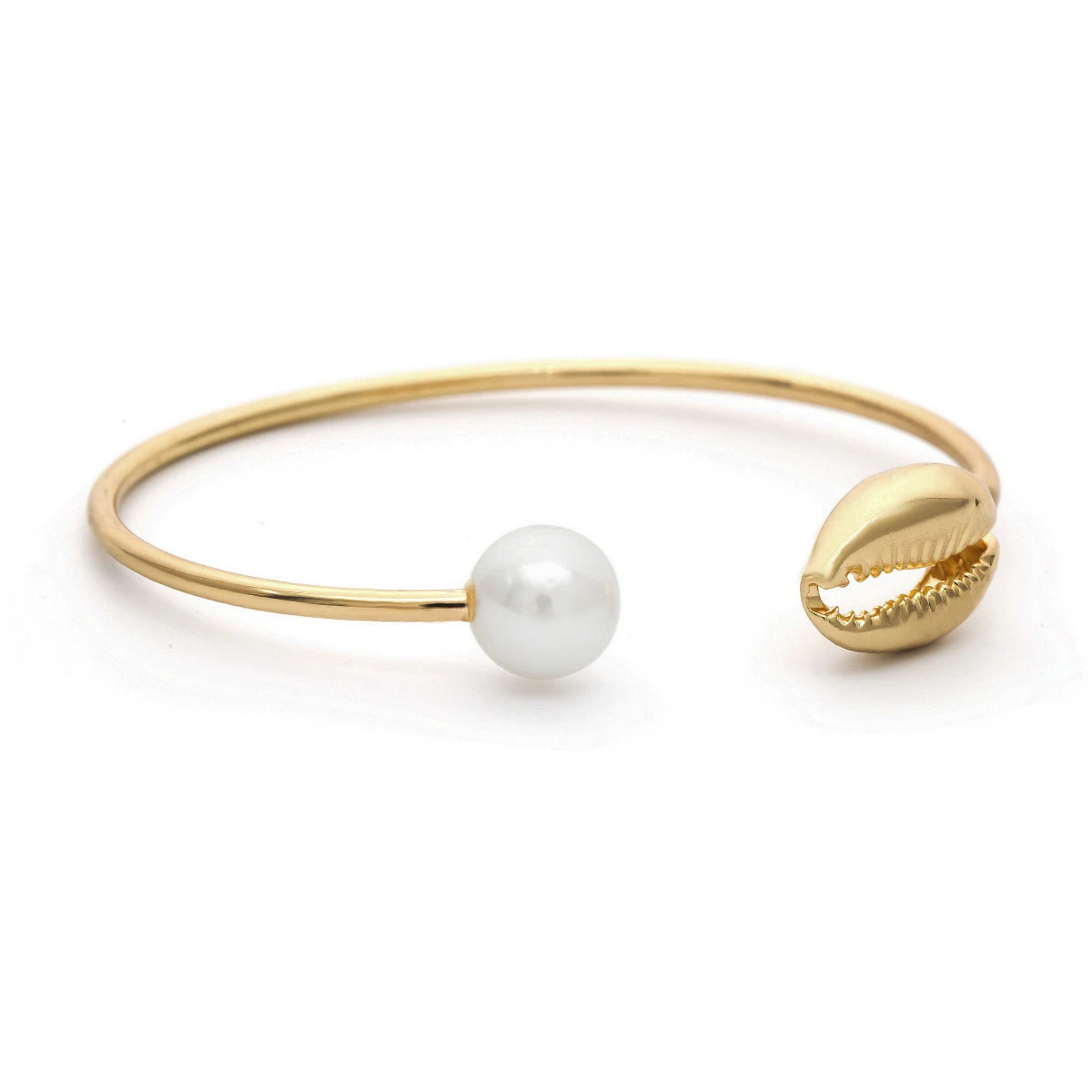 

Shell Alloy Bead Copper Lightweight Durable Comfortable Easy Wear Opening Design Perfect Gift For Lover Friend Family Party