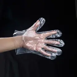 100/pcs Disposable Plastic Clear Gloves Food Eco-friendly Gloves For Kitchen Cooking Industrial Restaurant Cleaning Gloves