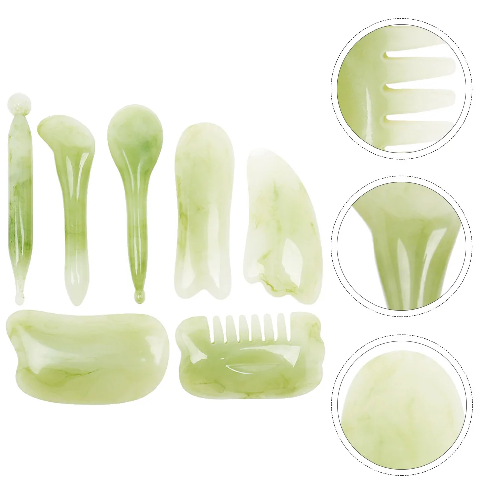 7 Stuks Lichaam Gezicht Massage Gua Sha Schraper Set Gezichtsschoonheid Huidverzorging Gezondheid Tool Gua Sha Board Gezicht Massage tool