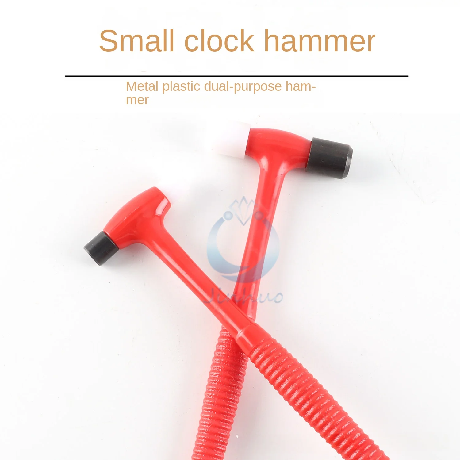 Mini Double-Headed Hammer with Red Handle, Silicone, Plastic Hammer, Correction Jewelry, Watches Repair, Gold Tools