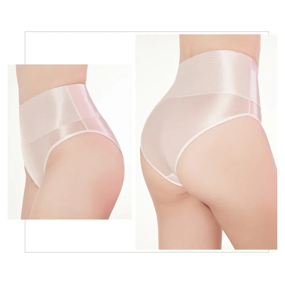 

Women Shiny Sheer Underwear Sexy High Waist Briefs Ultra Thin Perspective Underpants Seamless See Through Erotic Panties