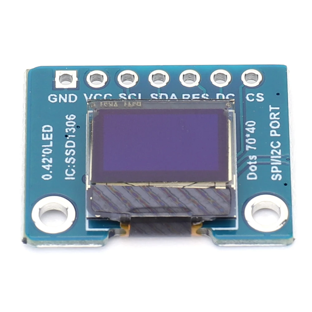 0.42 Inch LCD Screen Control Board SPI Interface Micro Breakout Screen 7 Pin 72*40 Pixels for Arduino Electronic DIY