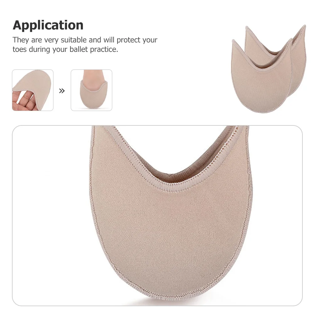 1 Pasang Bantalan Kaki Depan Pelindung Jari Kaki Profesional Perlengkapan Balet Tahan Aus dan Bernapas Aksesori Sepatu Dansa Nyaman untuk Jari Kaki