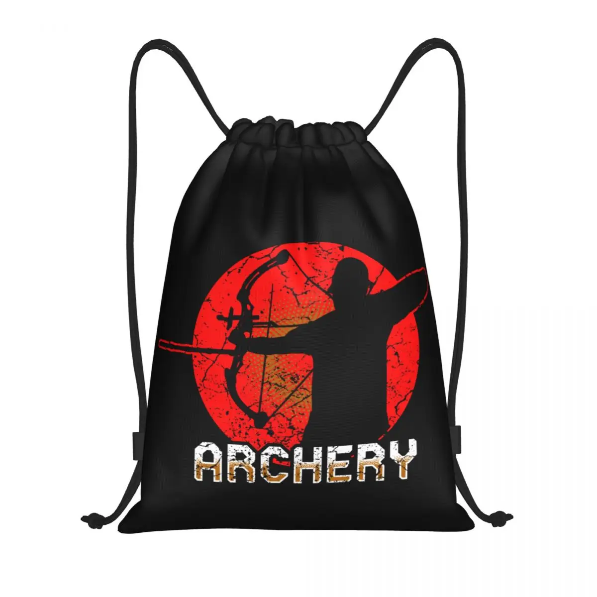 Custom Archery Archer Drawstring Bag for Shopping Yoga Backpacks Men Women Hunting Sport Sports Gym Sackpack