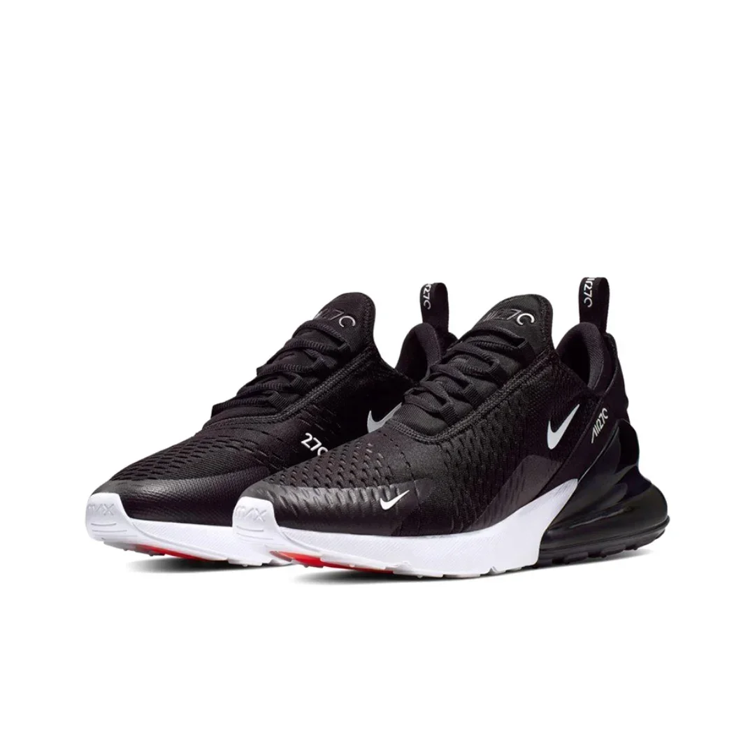 Nike New Air Max 270 Low Zapatillas de deporte para hombre y mujer Zapatos casuales de moda Zapatillas cómodas y usables Negro brillante