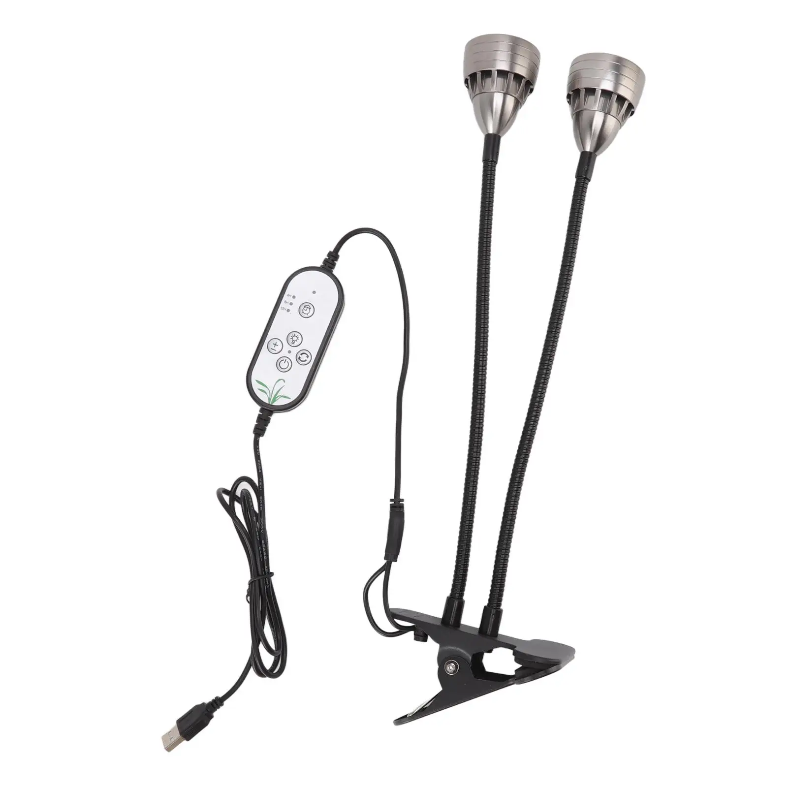 

Double Head Adjustable Grow Light Clip On Plant Lamp 360 Degree Bendable LED for Succulents for greenhouse Indoor Gardening