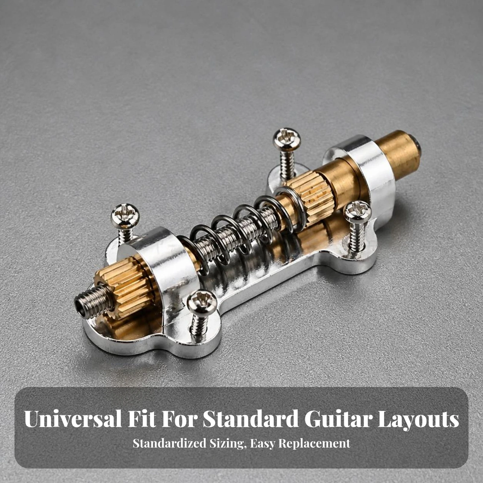 Electric Guitar Bridge Upgrade Guitar Bridge with Mounting Screws Hardware Two-Tone Spring-Loaded for Luthier