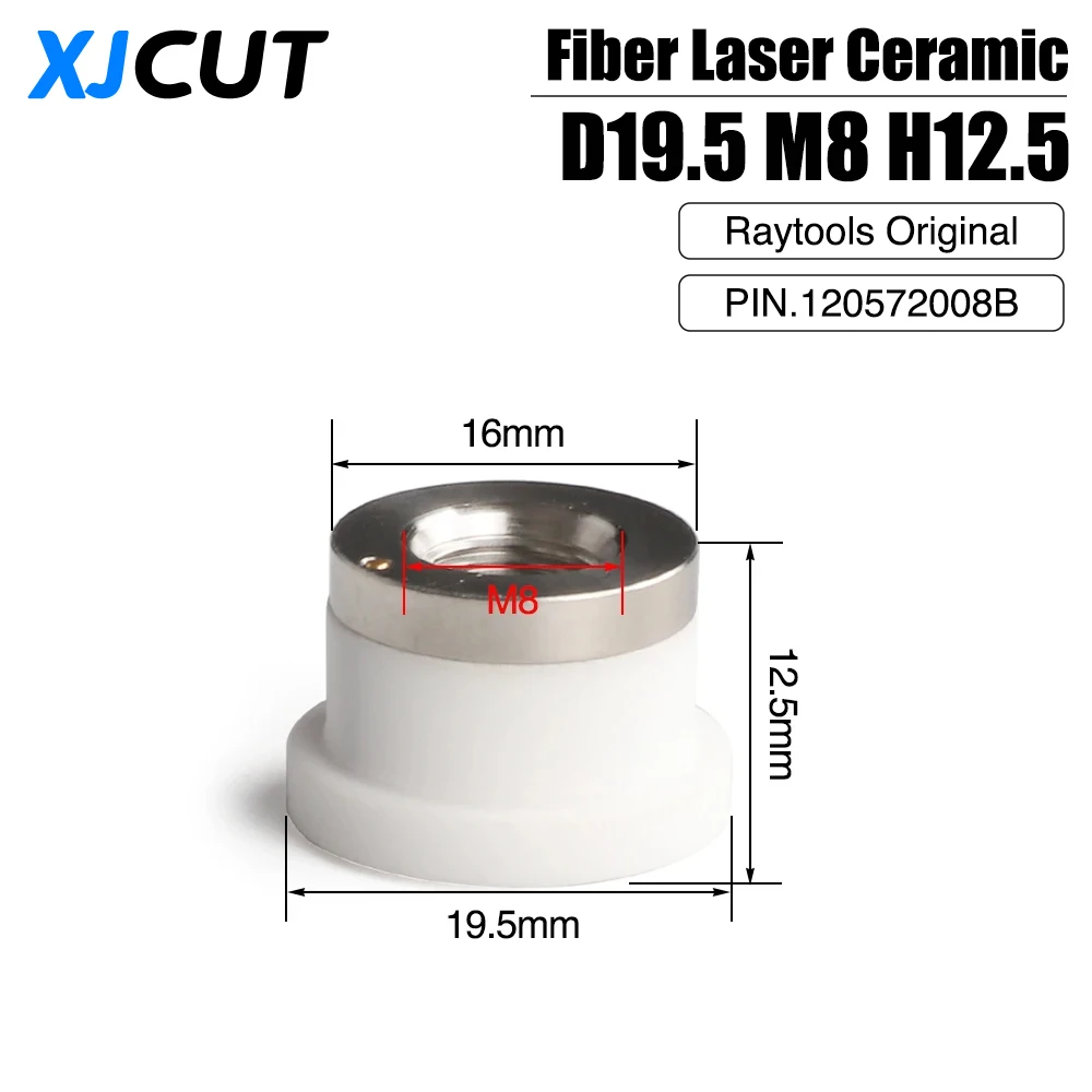 XJCUT Original Raytools D19.5mm Ceramic Nozzle Holder M8 120572008B for Raytools BT240S BT210S BM109 BM111 Laser Cutting Head