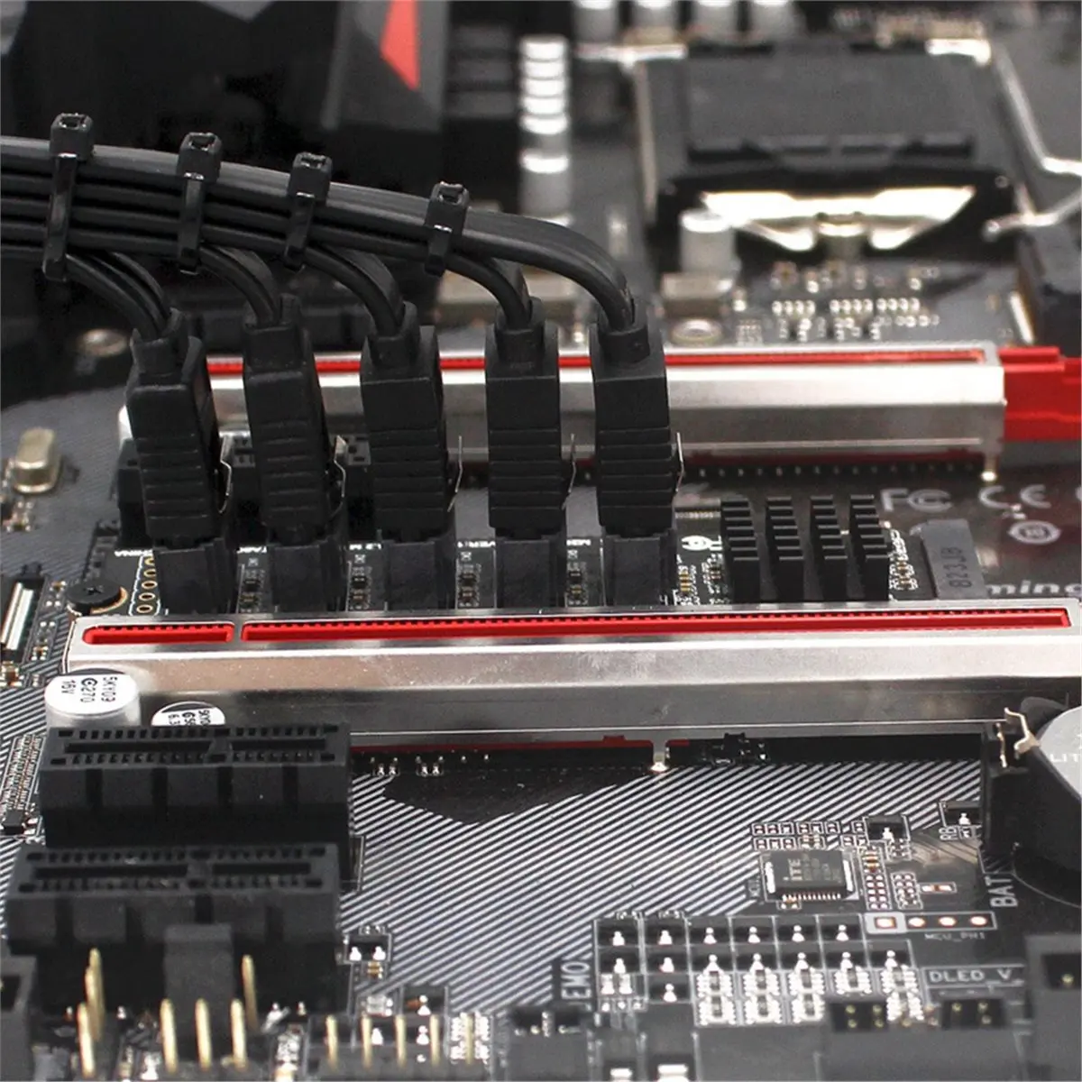 2026 New M.2 PCI-E M-Key to 5 Port 3.0 Adapter Card Riser JMB585 Chip 6Gbps High Speed PC Computer Expansion Card