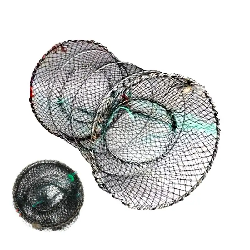 

Durable Crab Crayfish Lobster Catcher Pot Trap Fishing Net Outdoor Multifunctional Foldable Floating Bait Cage Cast Nets