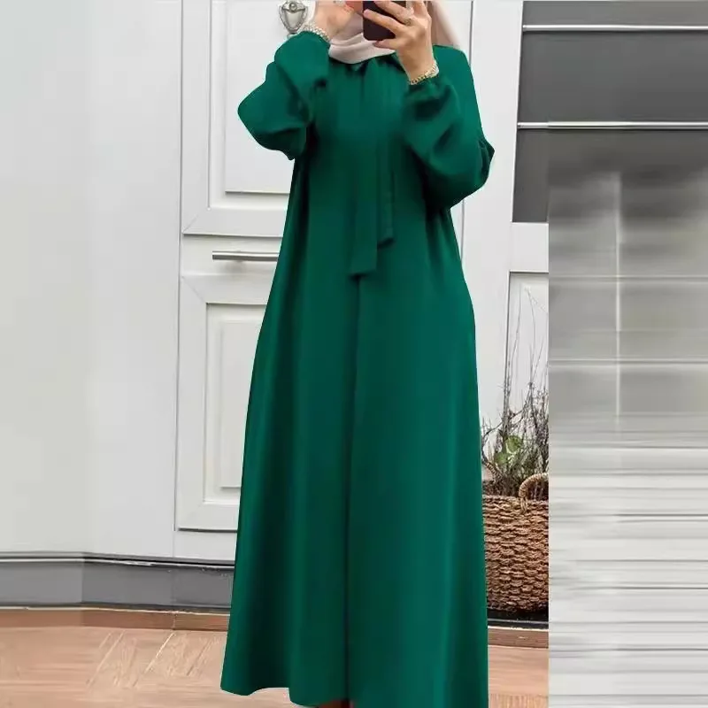 Dress Open Abaya Women Muslim Modest Dresses Long Robe Jalabiya Single Breasted Ramadan Vestidos Morocco Dubai Abayas Kaftan