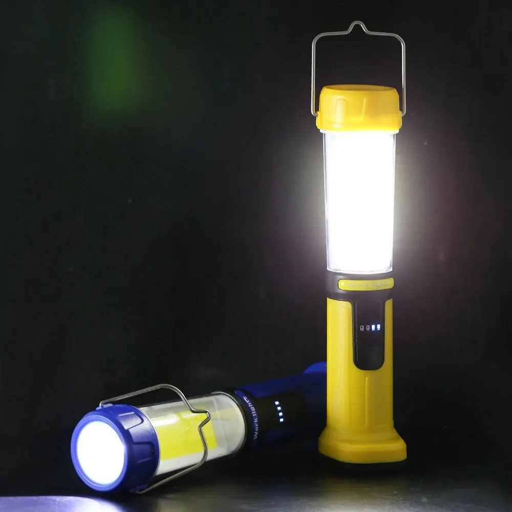 مصباح عمل مغناطيسي محمول باليد ، مصباح كشاف USB قابل لإعادة الشحن ، مصباح ورشة عمل LED ، SMD ، بطارية مدمجة ، مشعل تخييم