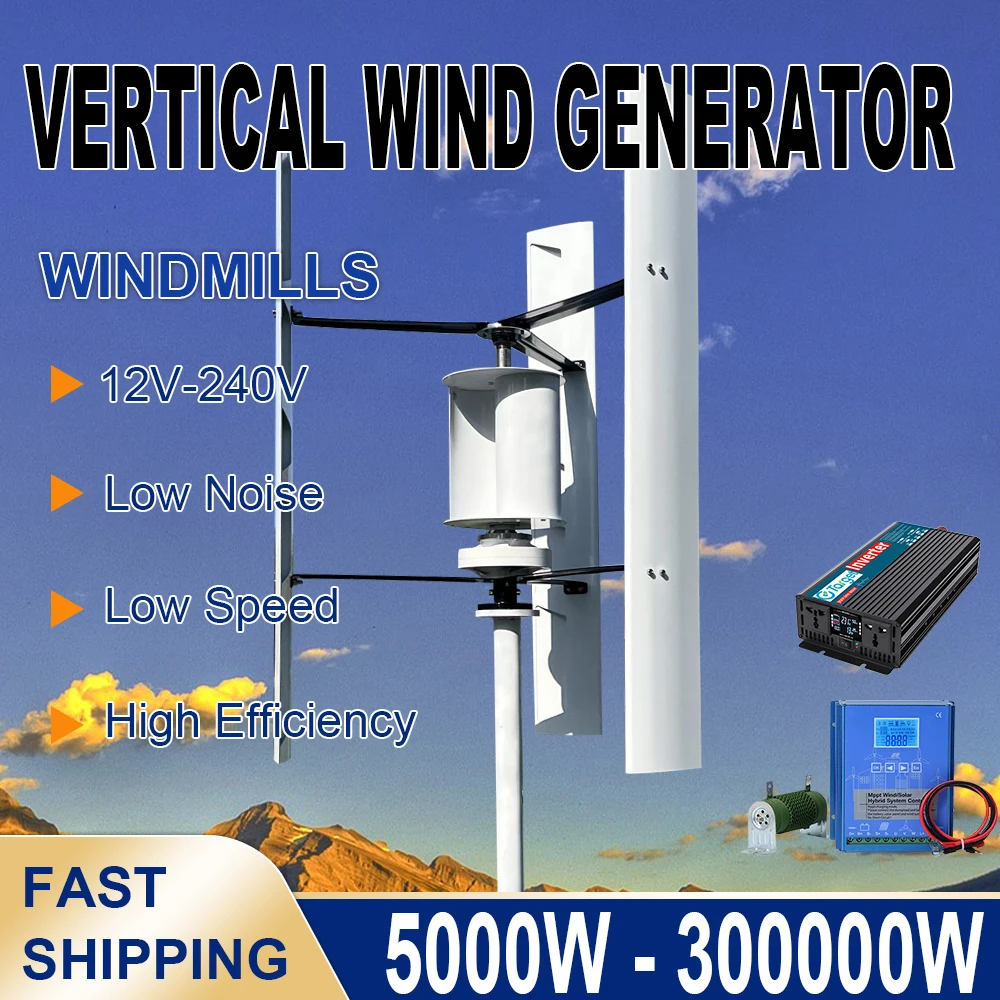 

Free Energy Vertical Wind Turbines Generator Electric Alternator Generator Complete Set Household 22000W 10000W 25000W 30KW