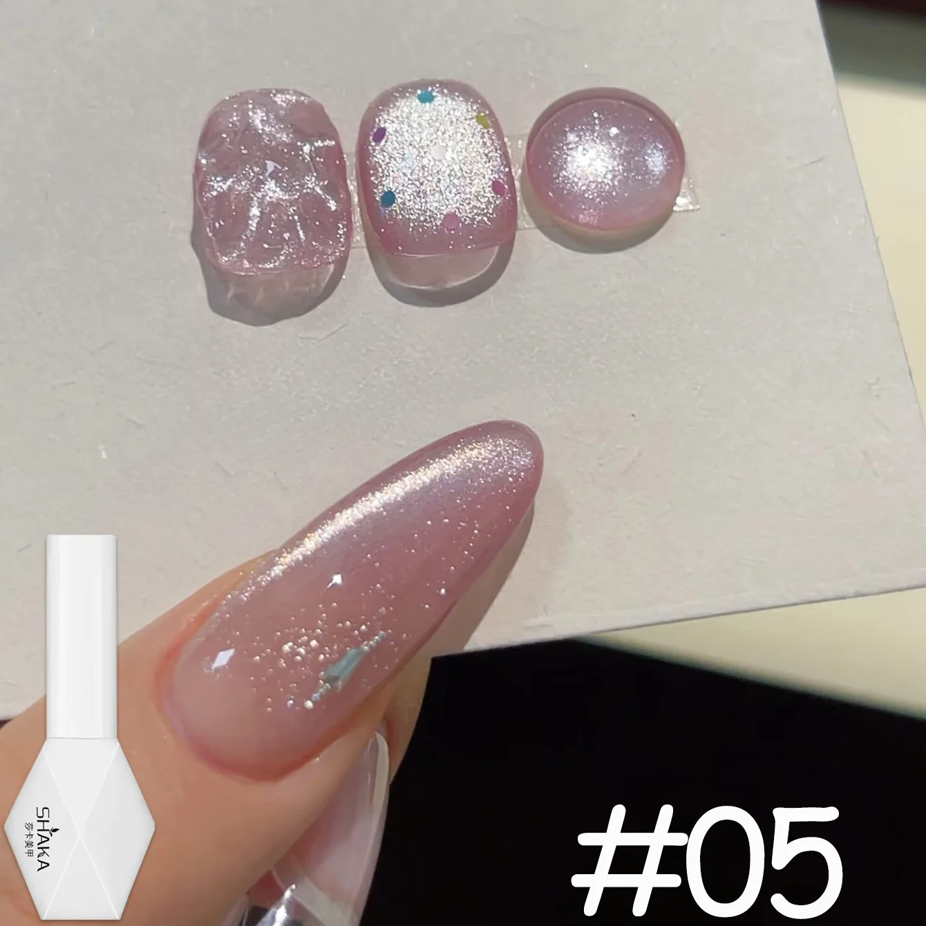 1-6 Stück SHAKA Frühling Sommer Guiyuan Katzenauge Gel-Nagellack 2026 Neuer Temperamentvoller Aufhellender Glasperlen-Nagellack – Detail 6