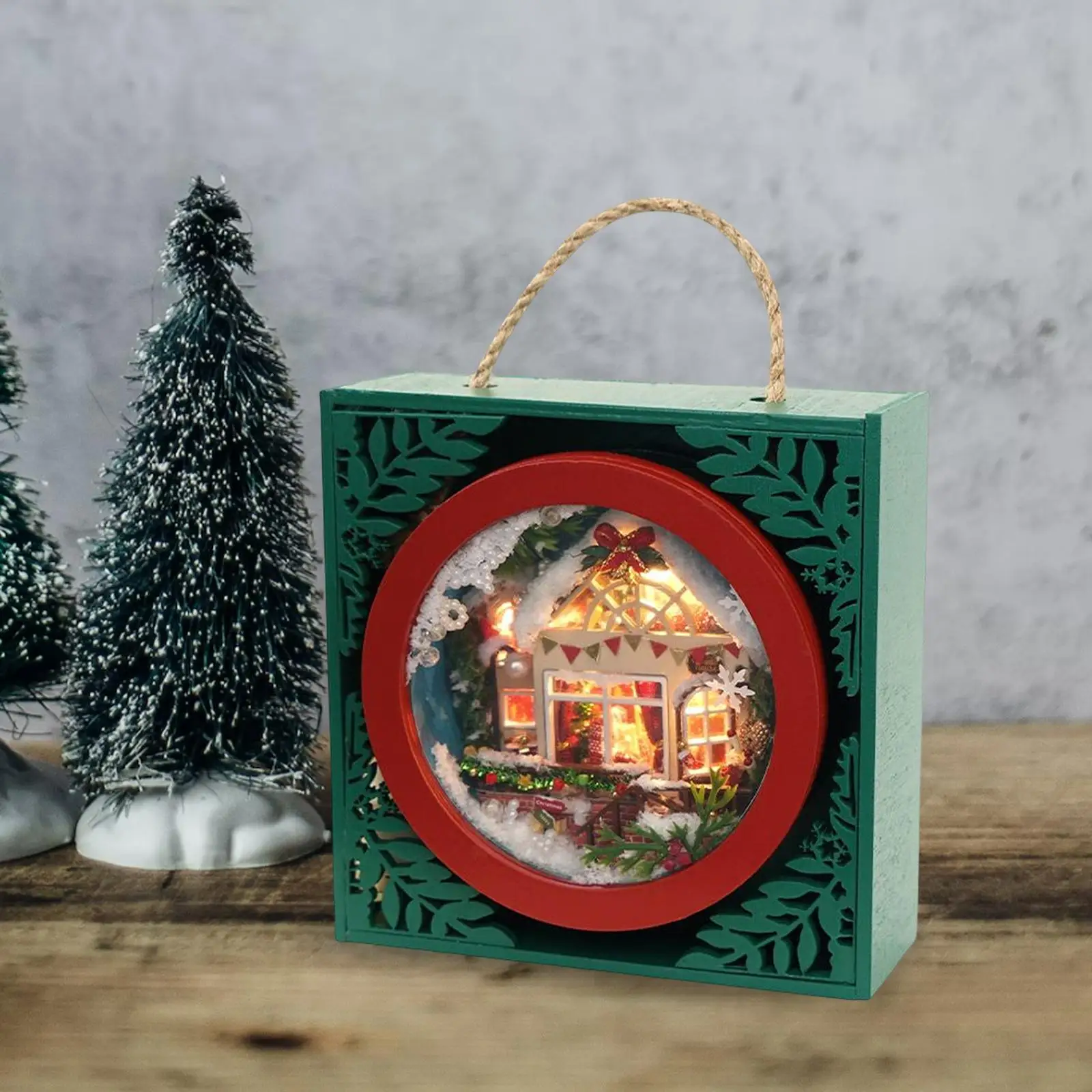 가벼운 미니 하우스 모델 키트로 DIY, 수제 크리스마스 장식