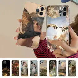 Renaissance Art Painting Pattern Phone Case For iPhone 14 13 12 Mini 11 Pro XS Max X XR SE 6 7 8 Plus Soft Silicone Cover