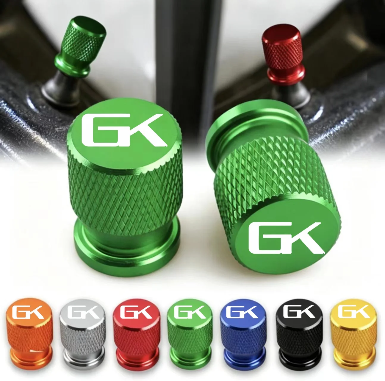 Latest Motorcycle Tire Valve Stem Cap Suitable for GK Series Models Black ABS Plastic Motorcycle Valve Caps