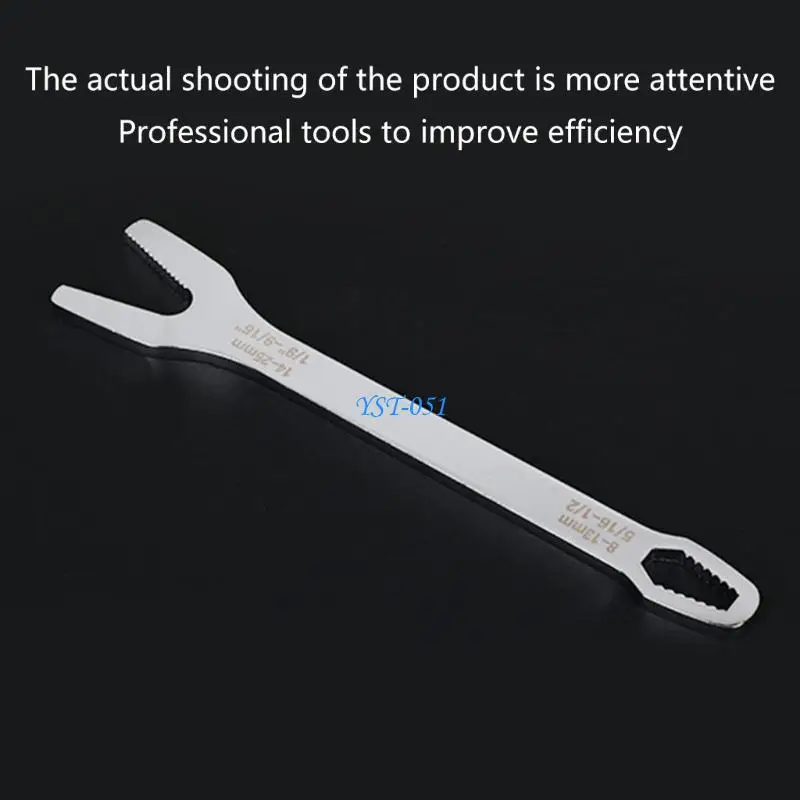 

E15A Open-End Torx Wrench Self-Tightening Spanner Multi-Purpose Wrench for 8-25mm