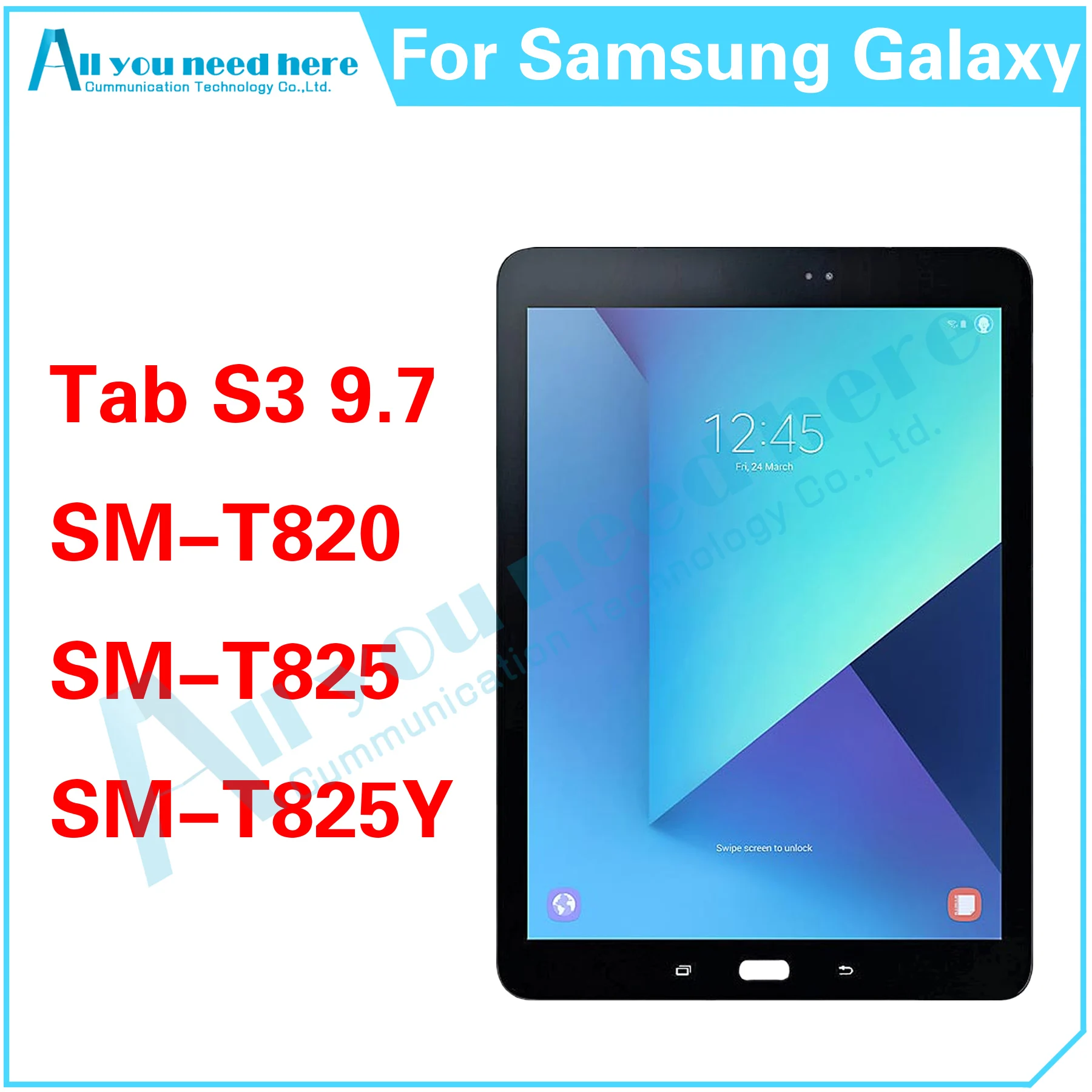 

100% Test AAA For Samsung Galaxy Tab S3 9.7 T820 T825 T827 LCD Display Touch Screen Digitizer Assembly Repair Parts Replacement