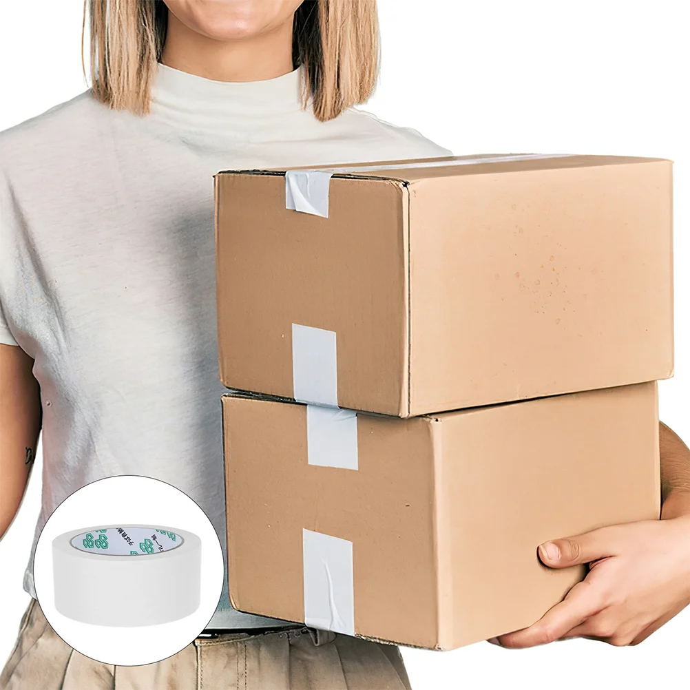 3 rollos de cinta transparente, alfombra grabable, papel artesanal, embalaje, boletín adhesivo, envío blanco