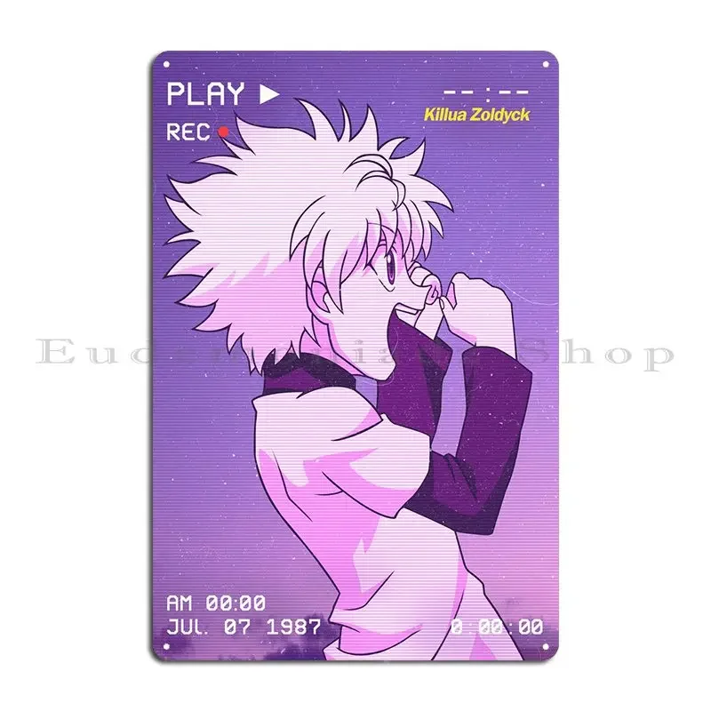 Aesthetic Killua Zoldyck Metal Plaque Poster Pub Designs Garage Create Create Tin Sign Poster