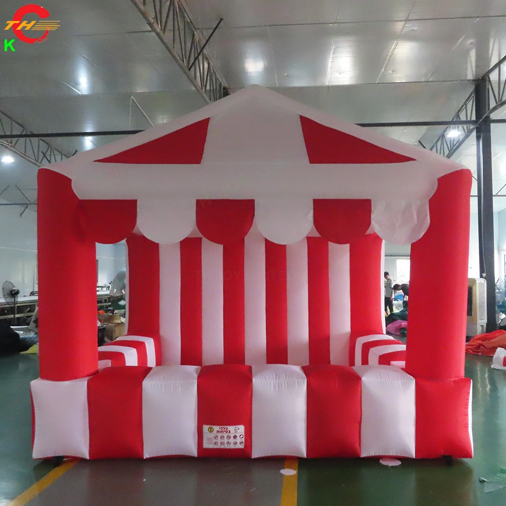 Fast Shipping 3x3x3mH Inflatable Snack Booth Customized Candy Food Drinks Inflatable Selling Booth Stands