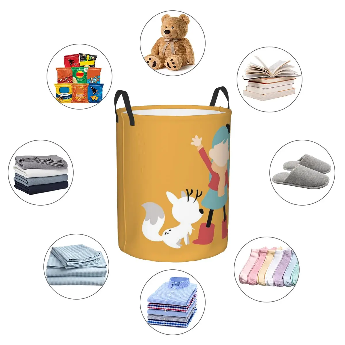 Hilda และ Twig พับตะกร้าซักผ้าเสื้อผ้าสกปรก Home Organizer ขนาดใหญ่กันน้ํา Hamper สําหรับบ้านเด็ก