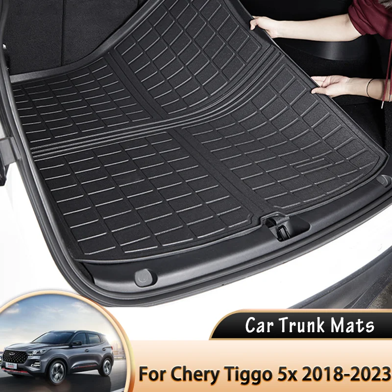 EVA Car Boot Liner Cargo Rear Trunk Mats Luggage Floor Carpet Tray Waterproof for Chery Tiggo 5x 3 4 Pro EV MVM X55 2018~2023