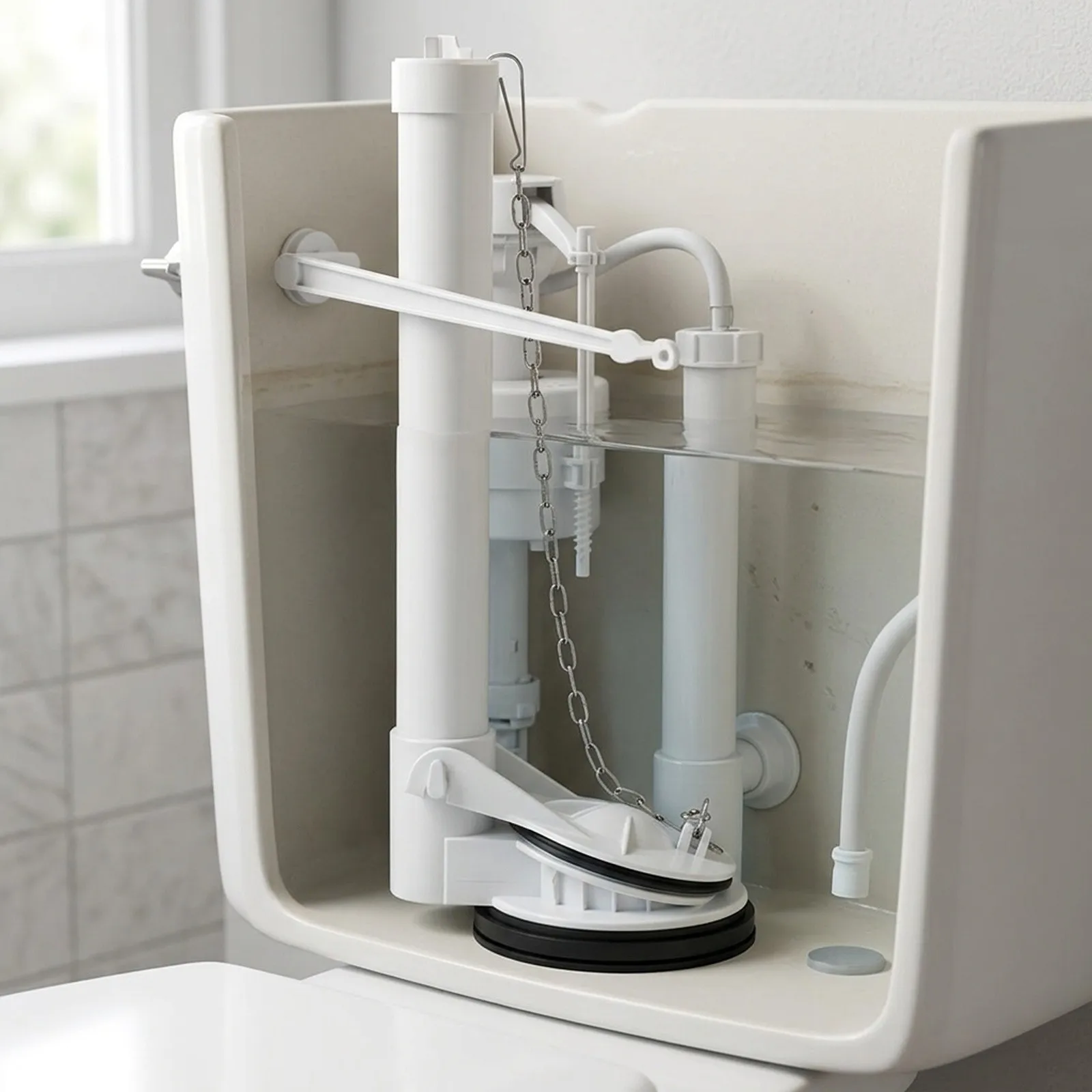 Leak for proof Design Toilet Tank Chain Drainage Flush Valves Seal Water Stop Valve Flap Cover No More Wasted Water