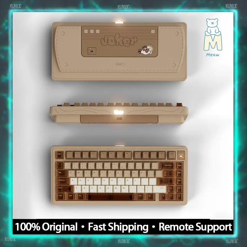 MEAW STUDIO MEAW75 Wireless Customized Mechanical Keyboard Barebone Kit 75 Layout Hot Swappable 2.4G Connection Heart Logo RGB