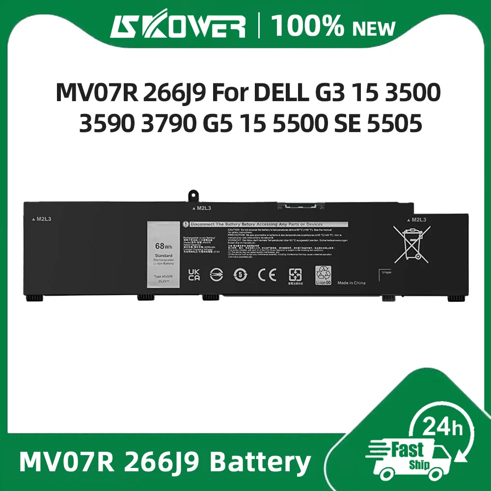 

SKOWER MV07R 266J9 Laptop Battery For DELL G3 15 3500 3590 3790 G5 15 5500 SE 5505