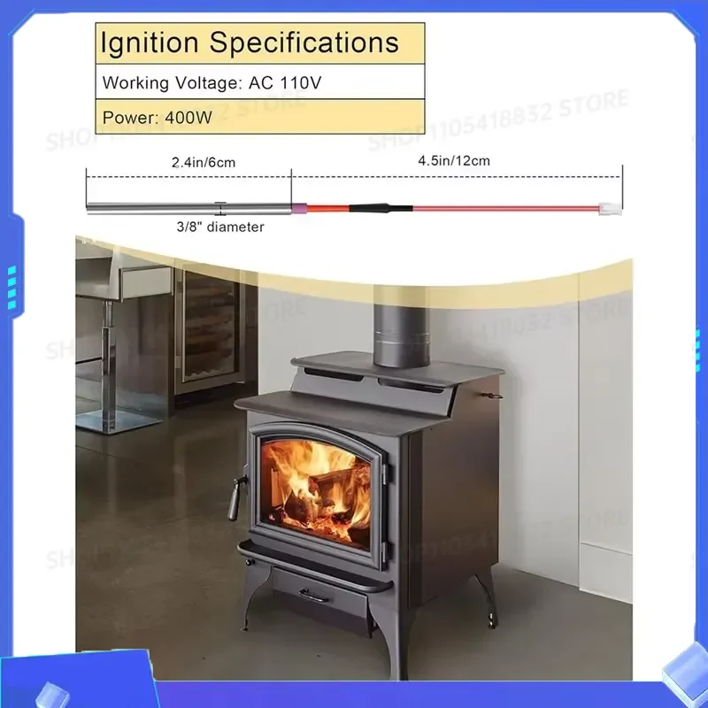 Igniter for Comfortbilt HP21 HP22 HP22I HP22N HP50 HP50GC HP61 and Castle 720307 Pellet Stove Replacement Part Compatible