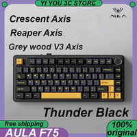 AULA F75 Mechanical Keyboard Wireless Tri-mode Bluetooth PBT Hot Swap Knob 80Keys Custom PC Esports Keyboards Laptop Accessories