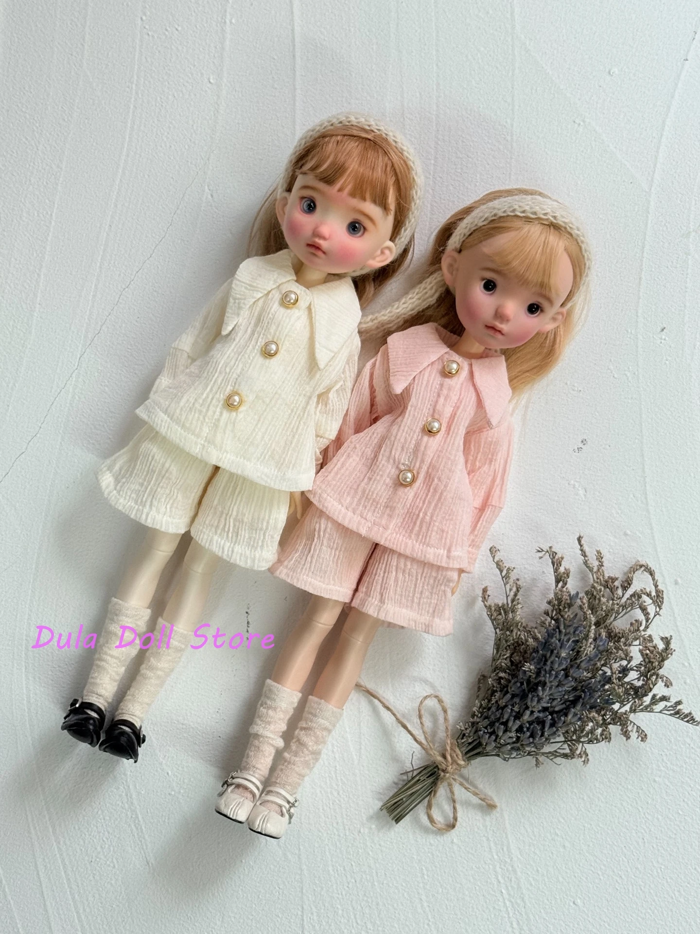 Dula Doll Clothes for Blythe Landoudou Landazz ob24 ob22 Licca 1/6  Doll Spring Pink and Light Yellow Set