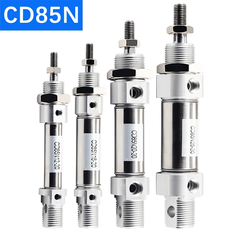 

CD85N Series Stainless Steel Double Acting Mini Pneumatic Air Cylinder CD85N10/16/20/25-15X30X40X60X75X80X100-C