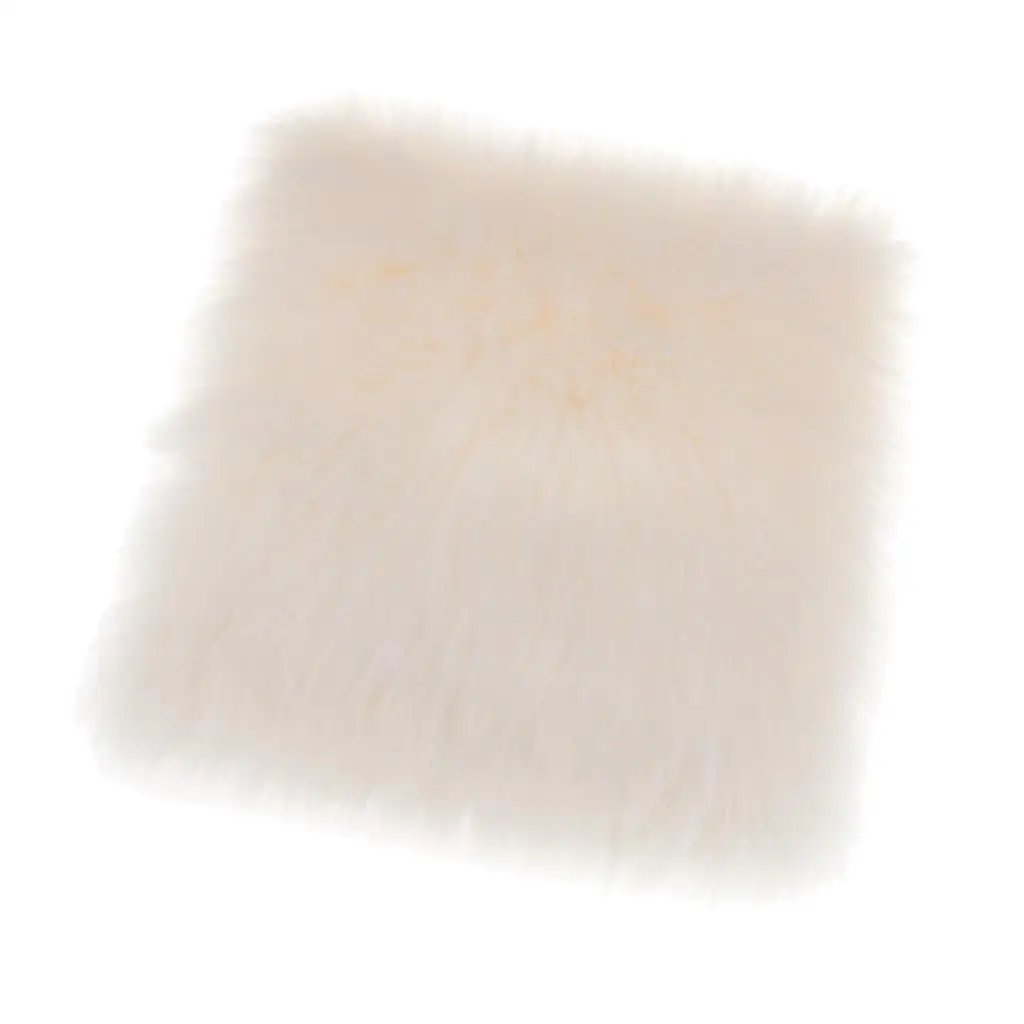 Fluffy Area Rug Artificial Wool Round Carpet Home Floor Mat for Kids Play Mat Bedroom Room