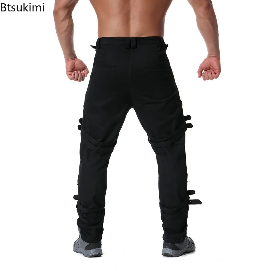 2025 Personality Men's Clothing Fashion Hip Hop Joggers Pants Punk Rock Cargo Pants Trend Streetwear Men Vintage Casual Trousers