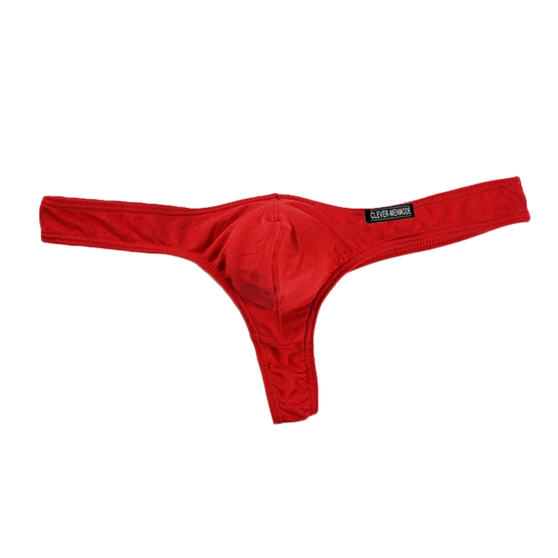 CLEVER-MENMODE seksowna bielizna męska niski wzrost stringi z gąbką uwypuklającą G String męskie figi bielizna t-back tanga hombre Bikini