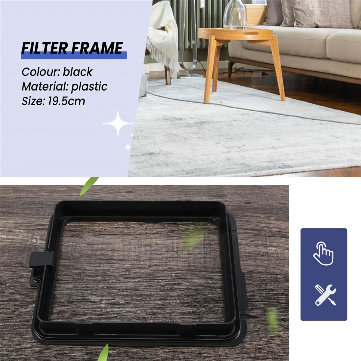 Cadre de filtre adapté aux accessoires d'aspirateur Philips, Cp0616, Fc9728, Fc9730, Fc9731, Fc9732, Fc9733, Fc9734, Fc9735