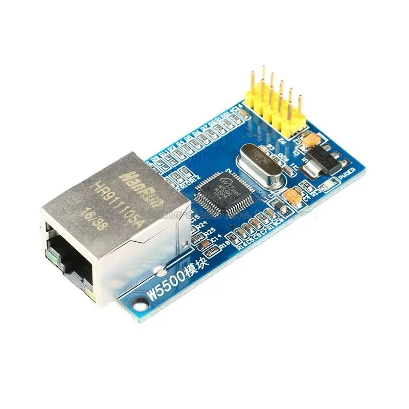 

W5500 Сетевой модуль Ethernet SPI Аппаратное обеспечение TCP IP-протокол Сетевой коммуникационный модуль для проектов DIY
